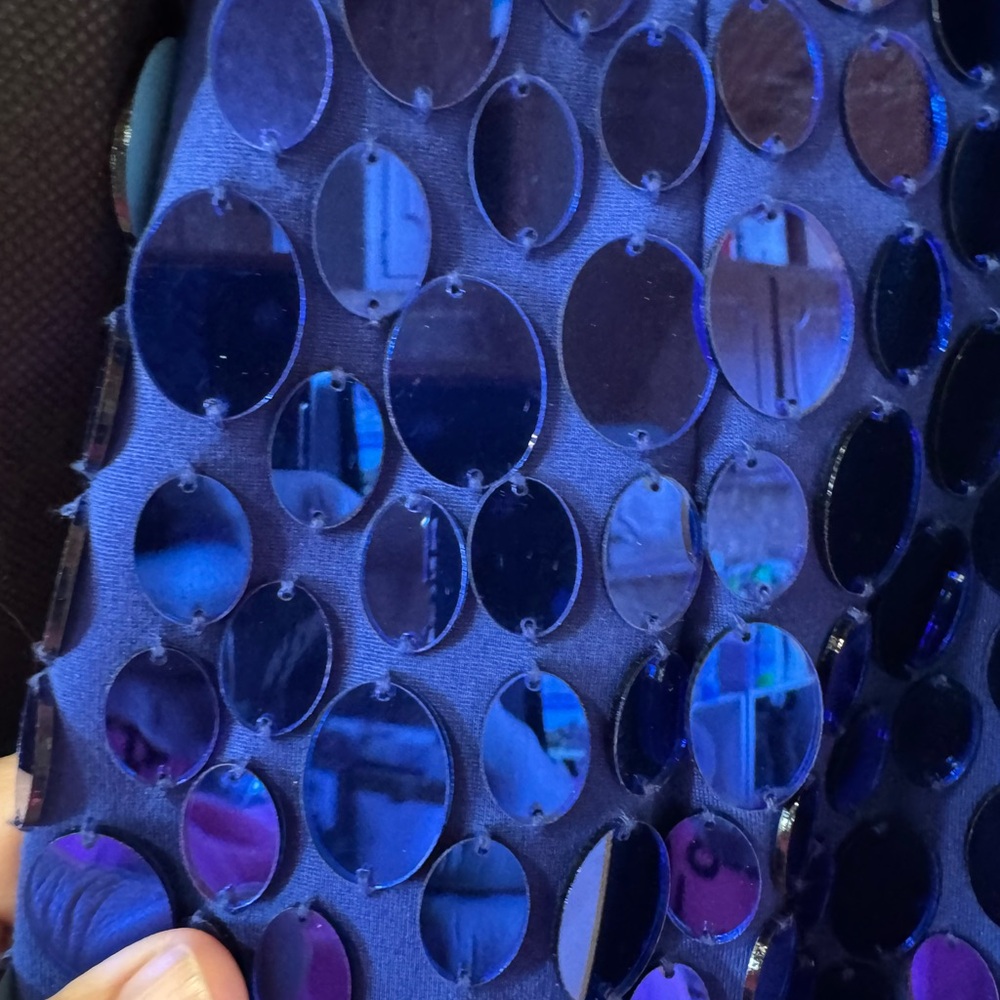 Sherri Hill Blue Sequin Mini‎ Dress - Picture 4 of 5
